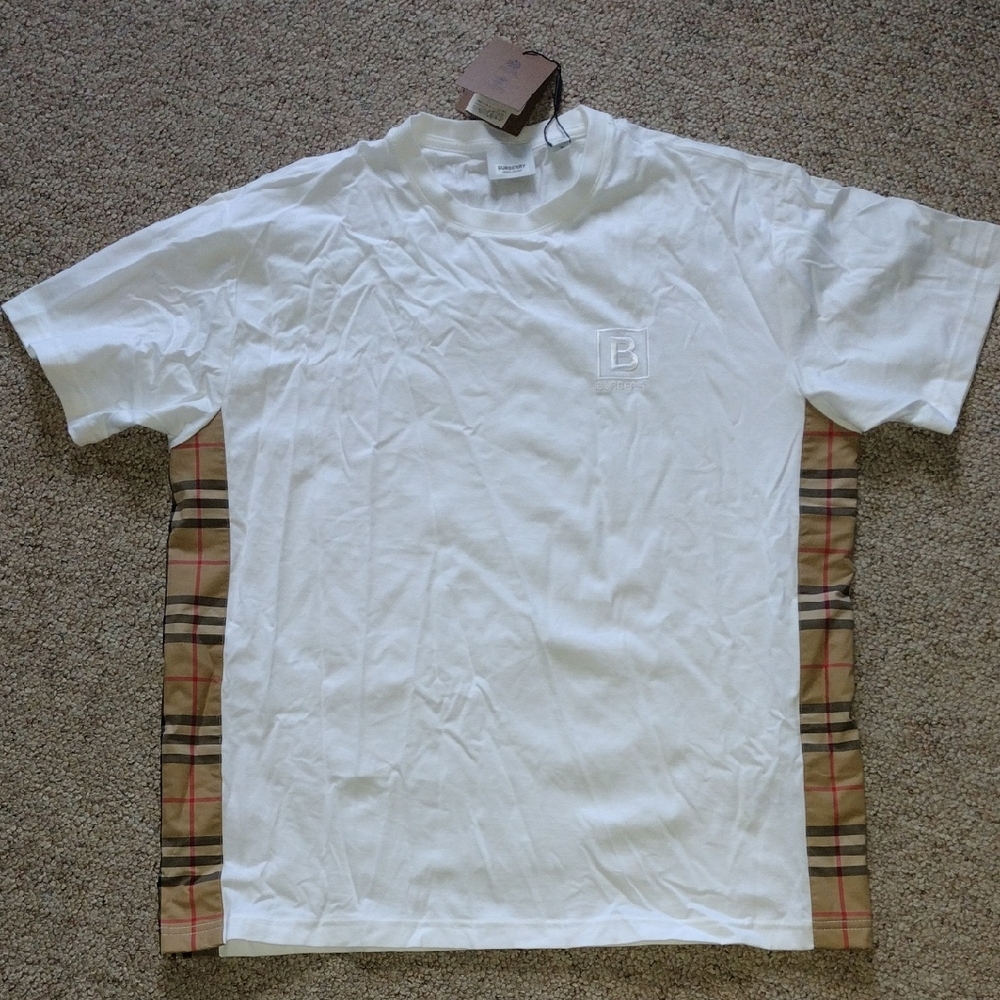 White Plaid Accent Men's Shirt
